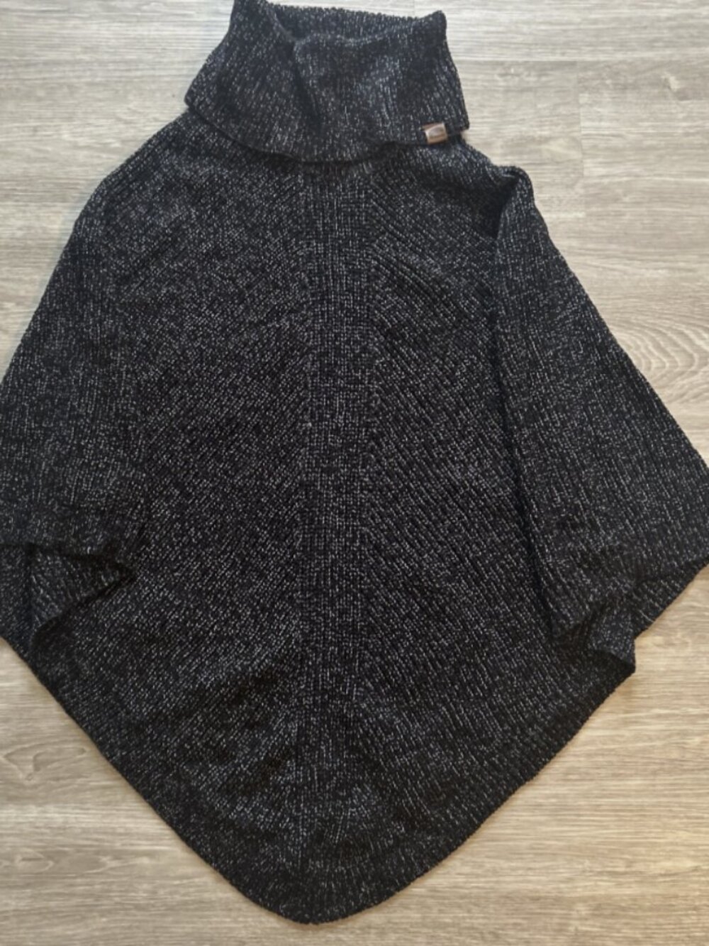 Roots Salt & Pepper Cowl Neck Poncho